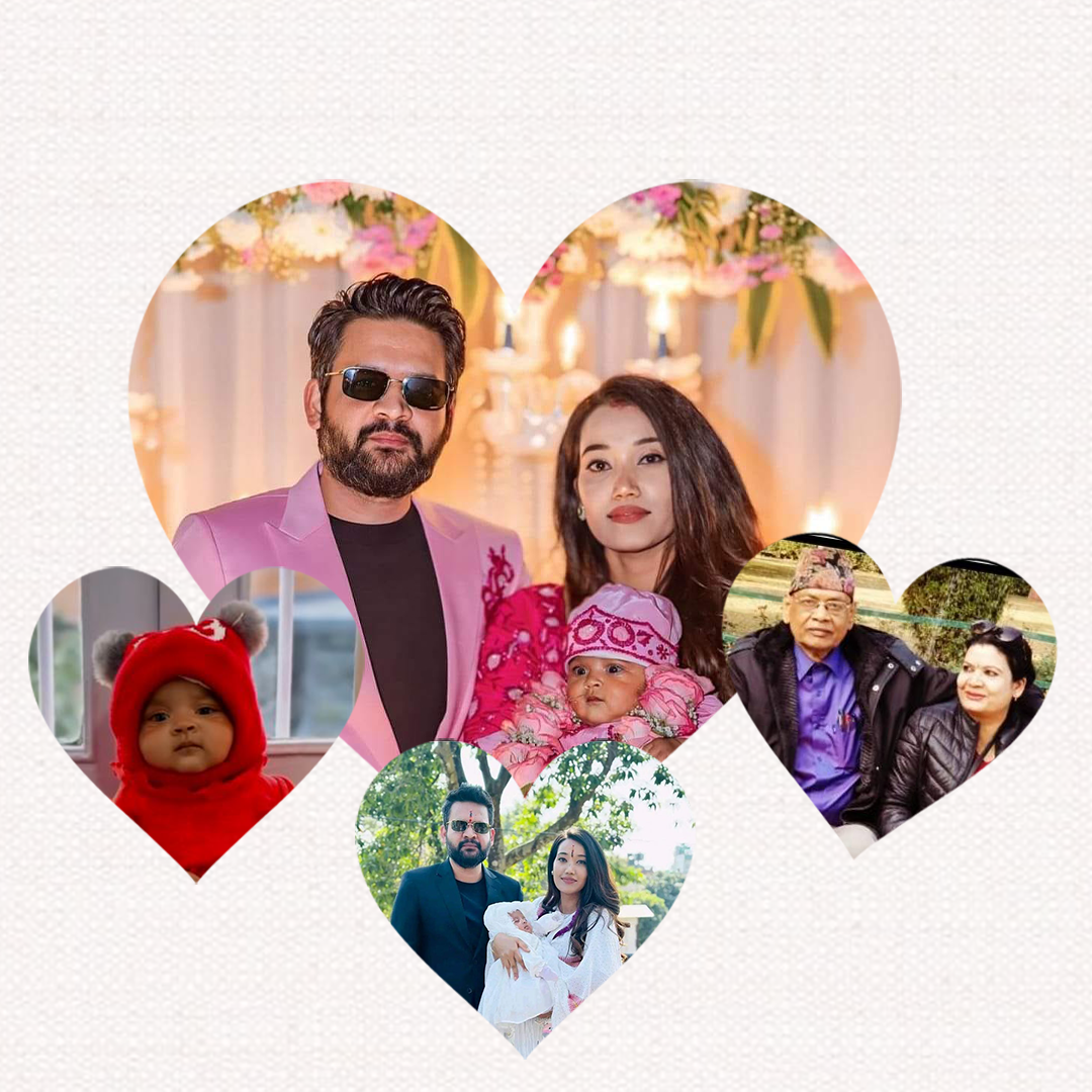 Balen Shah family photos design by Nani Baral
