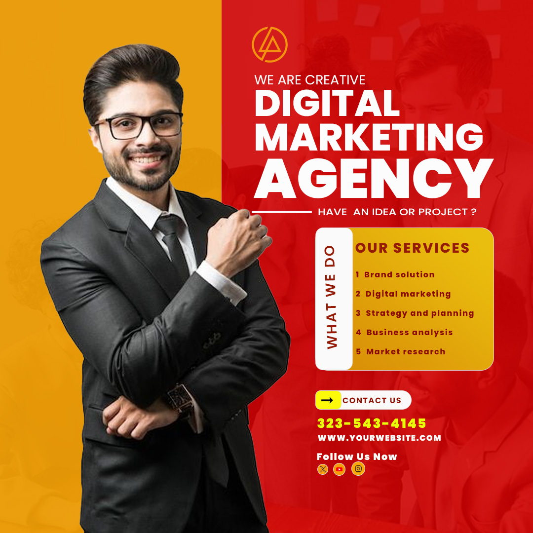 Digital marketing agency promotional social media post by Nani Baral