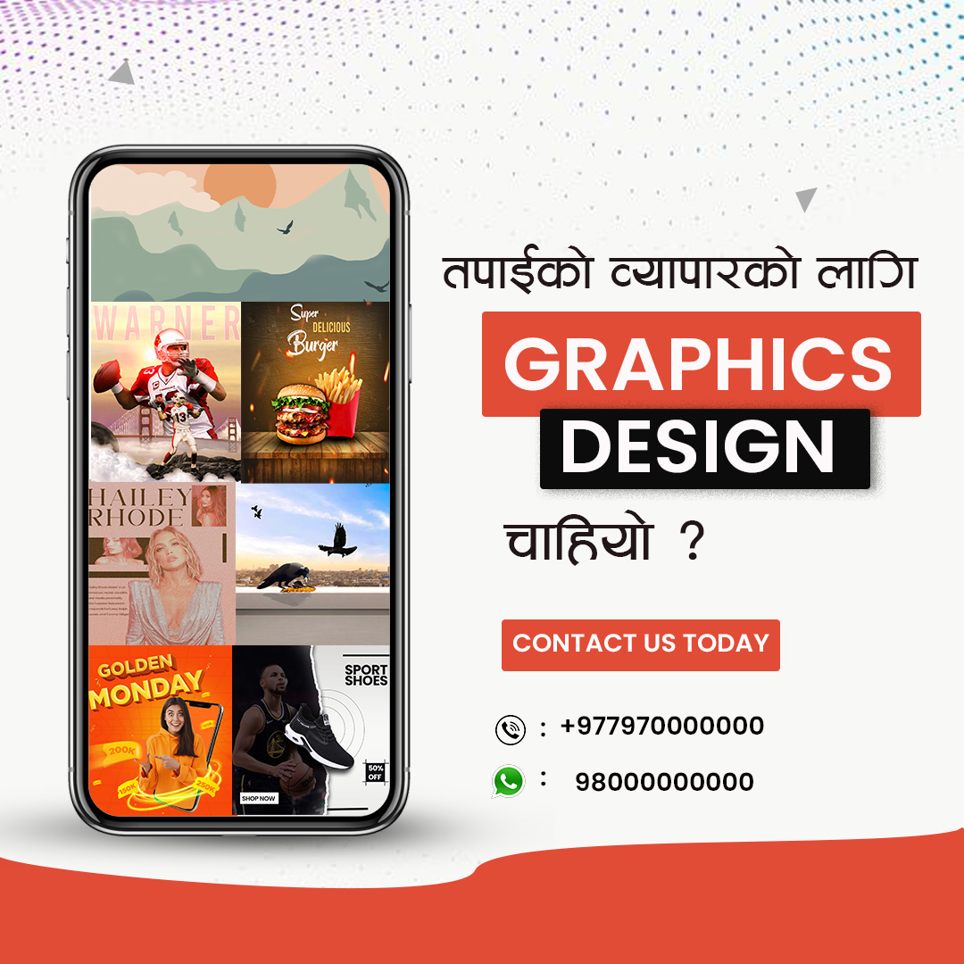 Graphic design services advertisement social media post by Nani Baral