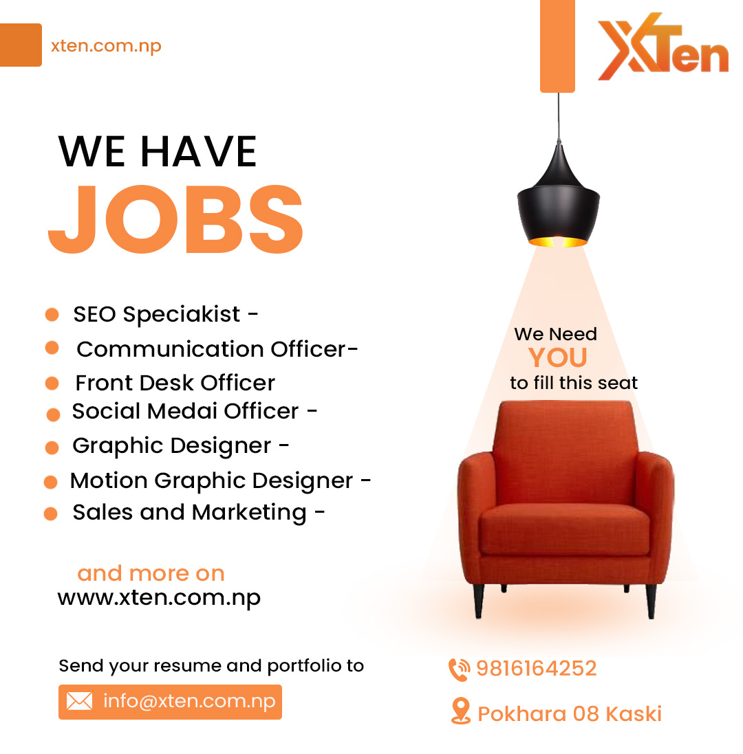 Job vacancy announcement social media post design by Nani Baral